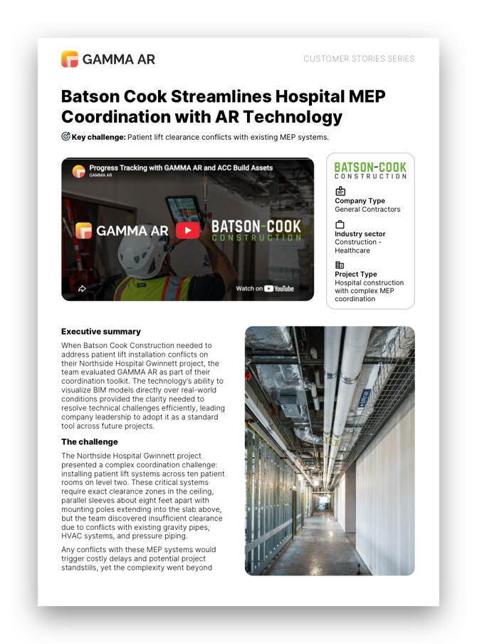 Batson Cook Streamlines Hospital MEP Coordination with AR Technology