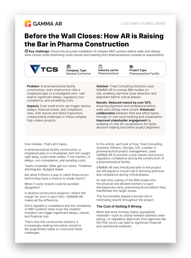 TCS Before the Wall Closes How AR is Raising the Bar in Pharma Construction