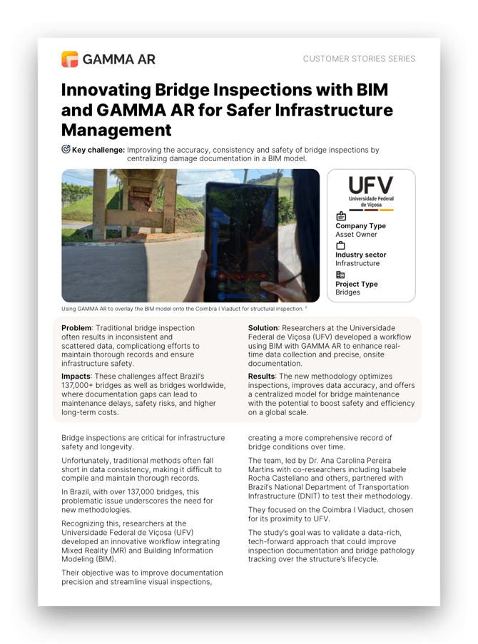 UVF Innovating Bridge Inspections with BIM and GAMMA AR for Safer Infrastructure Management